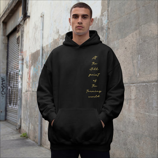 The T.S. Eliot "Still Point" Heavyweight Hoodie - Obsidian & Gold