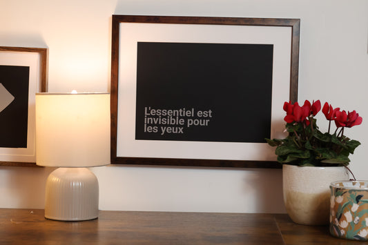 The Saint-Exupéry "Invisible" Heavyweight Art Piece – Monochrome WITHOUT FRAME