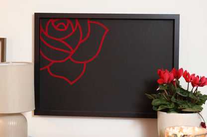 The Faiz Ahmed Faiz "Surkh Rose" Heavyweight Art Piece – Crimson Flock Without frame
