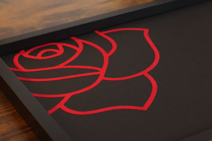 The Faiz Ahmed Faiz "Surkh Rose" Heavyweight Art Piece – Crimson Flock Without frame