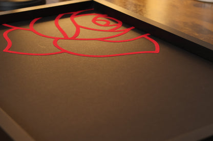 The Faiz Ahmed Faiz "Surkh Rose" Heavyweight Art Piece – Crimson Flock Without frame