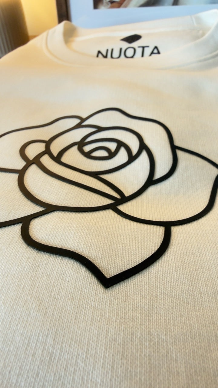 The Nuqta "Genesis Rose" Heavyweight Crewneck - Stark White