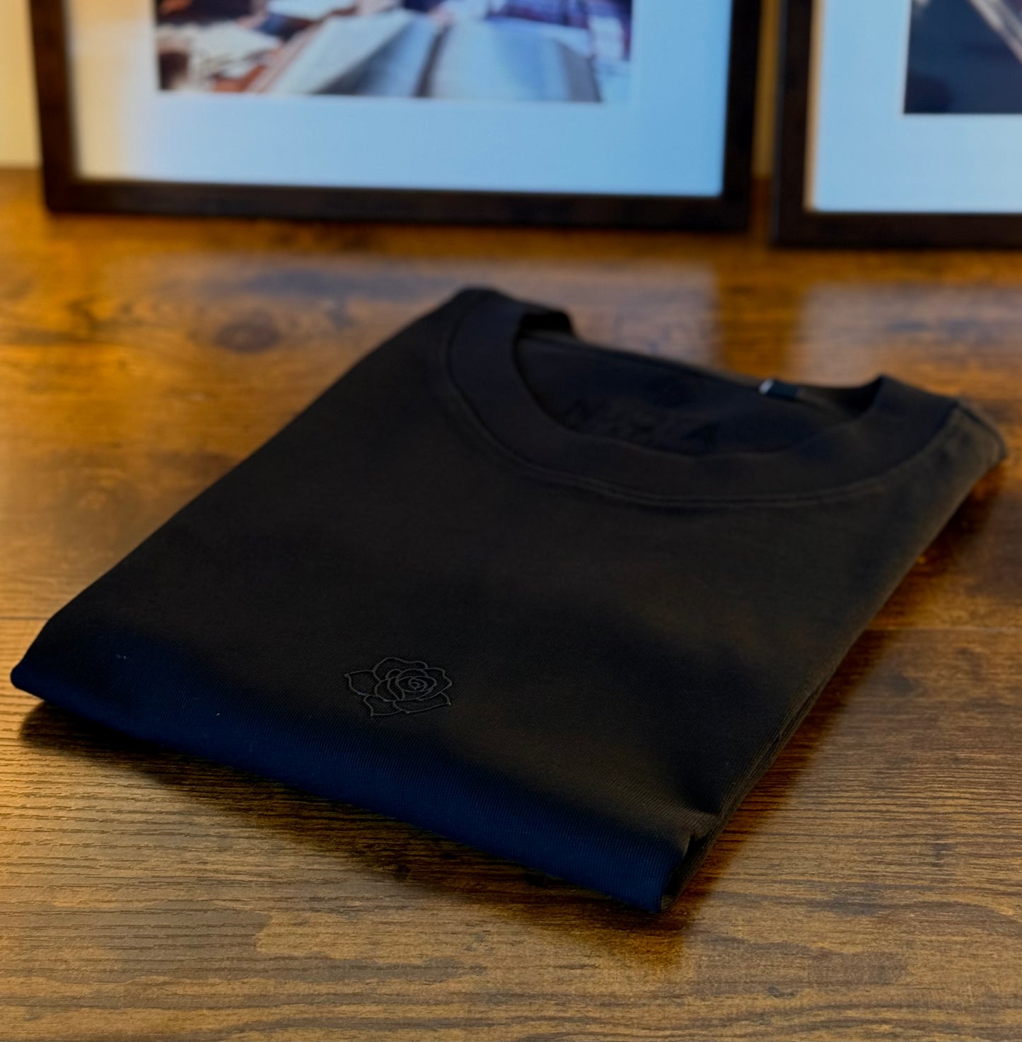 The Tennyson "Not To Yield" Heavyweight Tee - Stealth Black