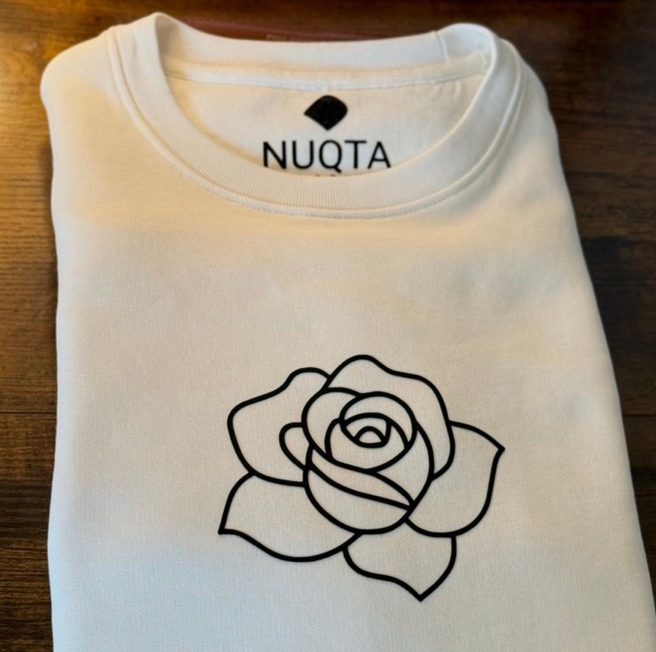 The Nuqta "Genesis Rose" Heavyweight Crewneck - Stark White