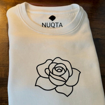 The Nuqta "Genesis Rose" Heavyweight Crewneck - Stark White