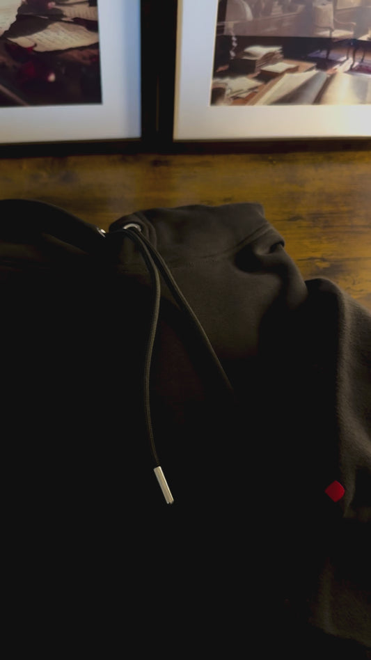 The Origin Core Heavyweight Hoodie -Obsidian Surkh